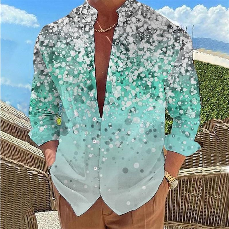 Men's Shirt Pink Blue Green Fashionable Popular Floral Casual Outdoor Street Tops Men's