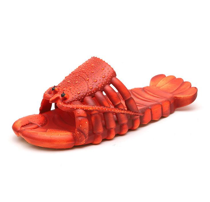 Einfarbige, hummerförmige Herren- und Damenhausschuhe mit Rutschfestigkeit, leichte und modische Hausschuhe