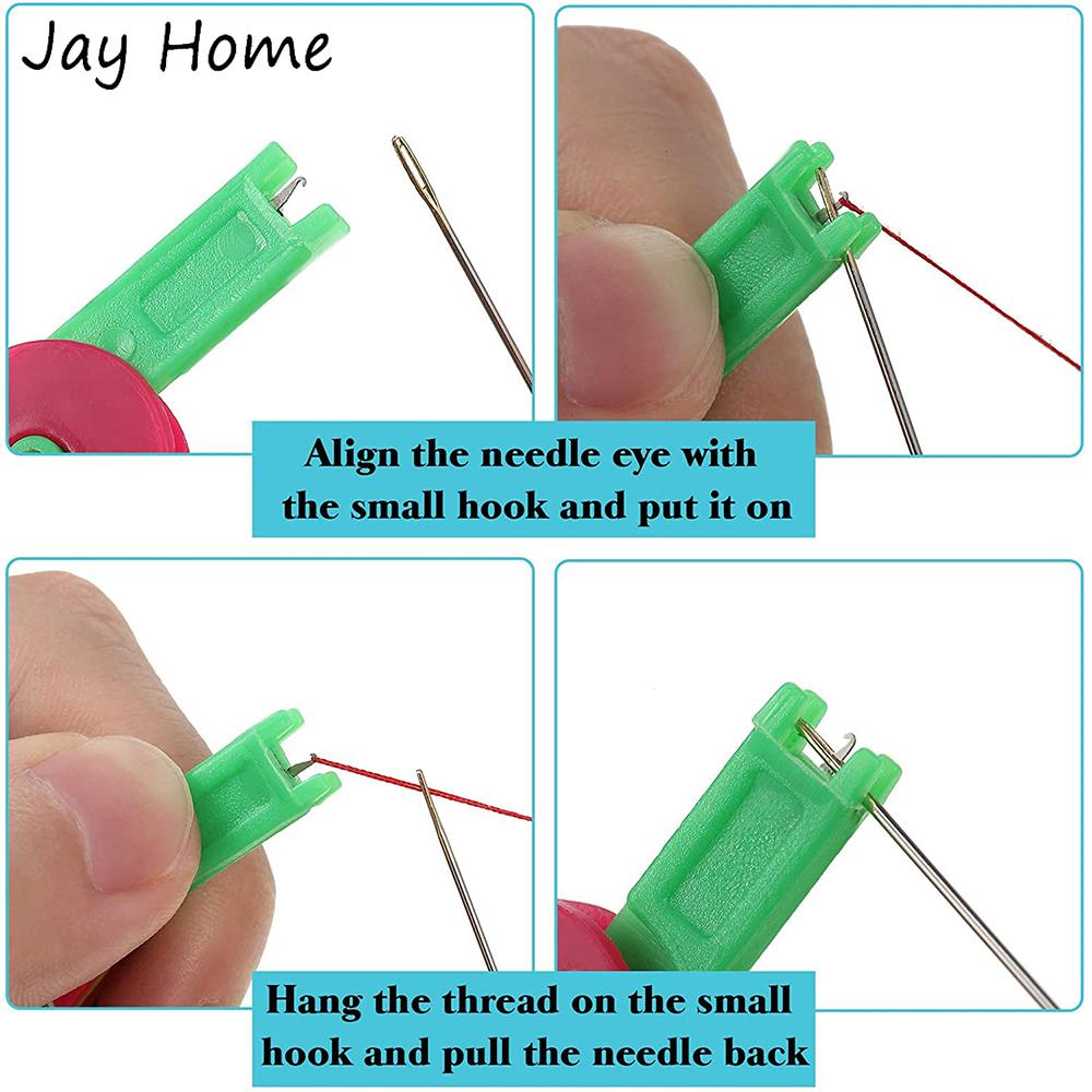 50Pcs Sewing Machine Needles and 2Pcs Automatic Needle Threader Needle Threading Tools for Home Sewing Machine Stitch Embroidery