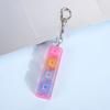 Creatve 4 Keys Fidget Keychain Keycap Stress Relief Clicker Toy Pendant Pass The Time Key Button Finger Keyboard Cap for Adult