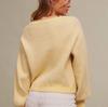2025 Floral Jacquard Ribbed Cuff Women's Knitwear – Casual Long-Sleeved Sweater