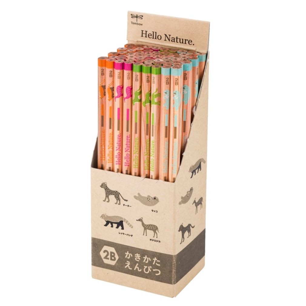Tombow Pencil 2B Hello Nature Animal Pattern 60 927S Assortment, Pencils,