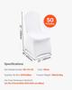 VEVOR Stretch Spandex Folding Chair Covers, Universal Fitted Chair Cover, Removable Washable Protective Slipcovers, for Wedding, Holiday, Banquet