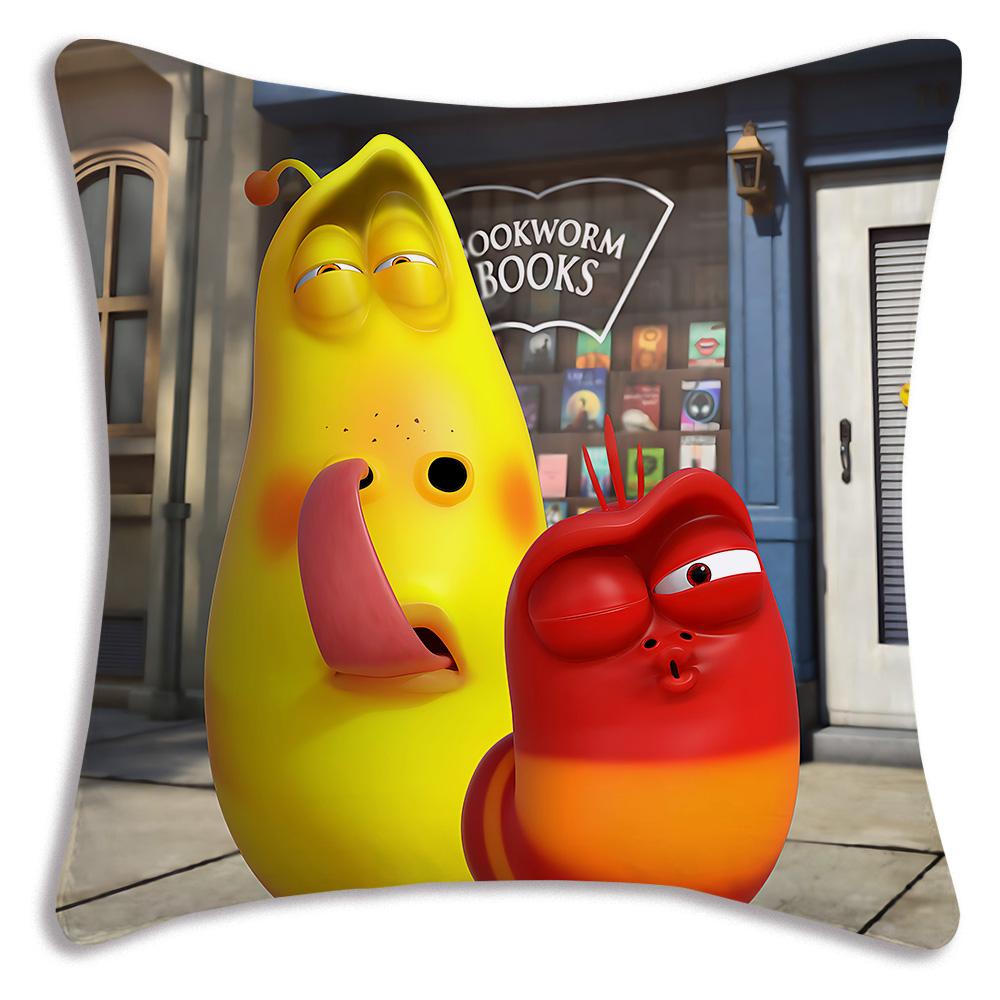Funny Anime For Larvas Pillow Covers Cartoon Sofa Decorative Home Double-sided Printing Short Plush Cute Cushion Cover