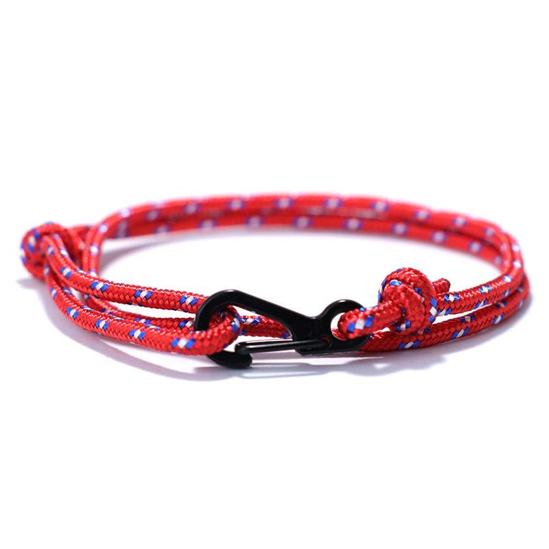 Simple Style Paracord Bracelet Men Handmade Sliding Adjustable Nautical Braslet Outdoor Camping Beach Leisure Accessories Joias