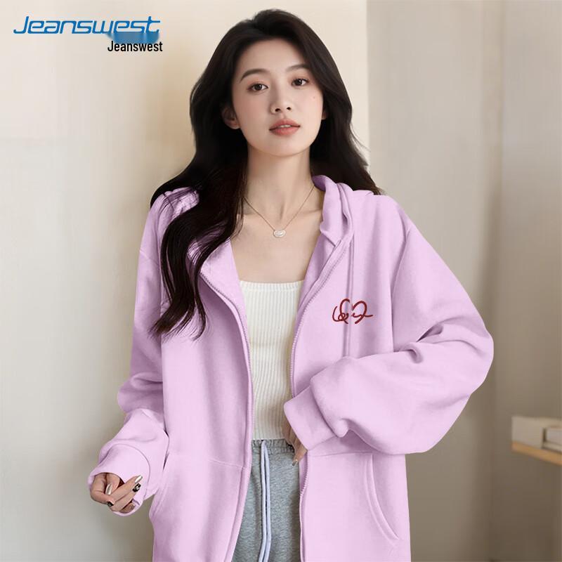 JEANSWEST Women's American Retro Oversize Cardigan Hoodie