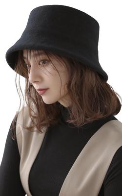 Bucket Hat Wool Hat Protection X Wool X Dark [Little&More] Women's [UV 100% Foldable] (M, Gray)