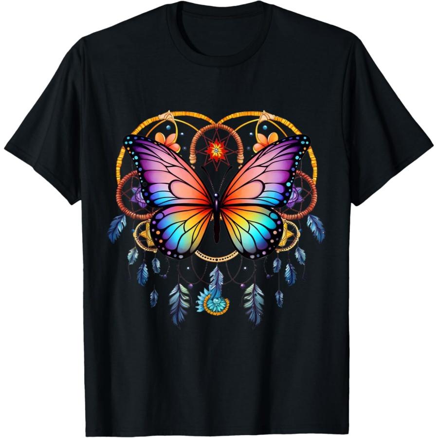 Dream Catcher And Small Mandalas Designed T-Shirt S