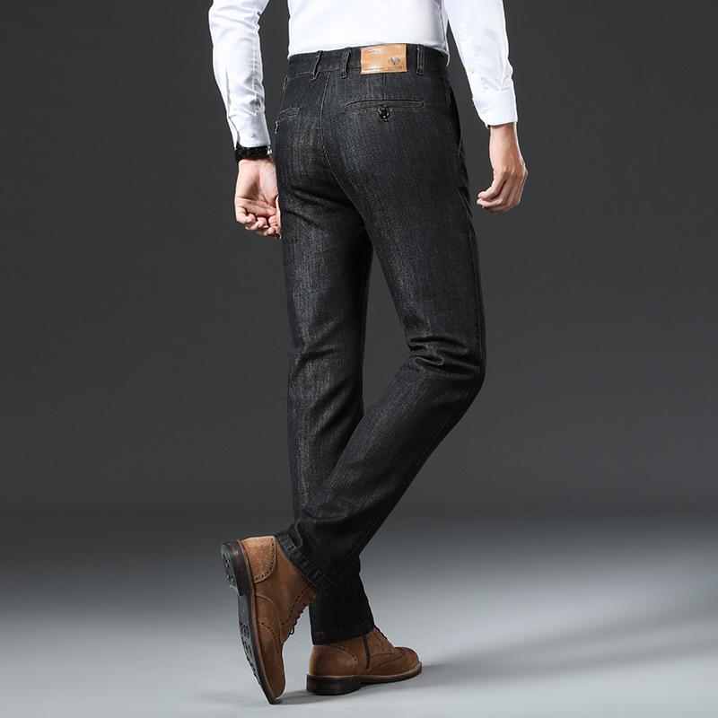 Джинсы прямые мужские классические джинсы с завышенной талией — фото 5