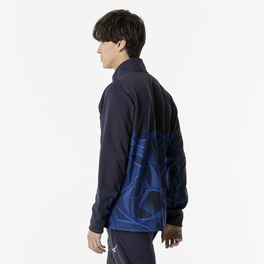 Mizuno MUGEN GRAPHIC Training Warm-Up Jacket, Jersey, Player-Specific, Navy Blue, 32MCB501