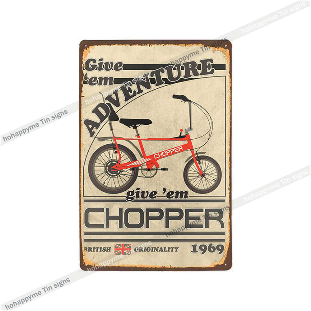 Fahrrad fahren Schilder Blech Metall Retro Plakette Dekoration Fahrradladen Bar Pub Club Café Vintage Wandkunst Eisenmalerei Poster 20x30cm