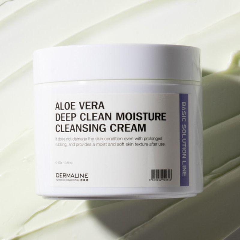 Очищающий крем DERMALINE Aloe Vera Deep Clean Moisture, 300 г Aloe Vera Deep Clean Moisture Cleansing Cream 300g