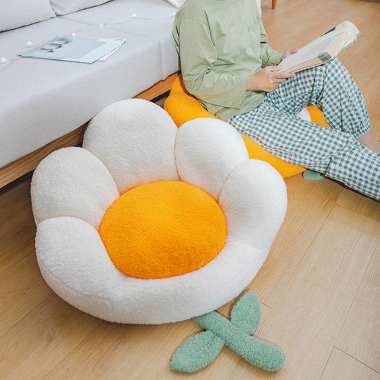 Seat Mat Detachable Extra-soft Texture Thickened Flower Shape Sitting Chair Seat Mat