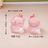 Miniature Pig Figurine Mini Pink Piggy Figure Cartoon Resin Animal Cake Toppers for DIY Fairy Garden Moss Landscape Terrarium Potted