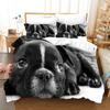 3D Printed Dog Bedding, Animal Down Duvet Cover, Pillowcase 2/3pc, Men's Kid Teens Cover Gift, King Queen Bed, All Sizes