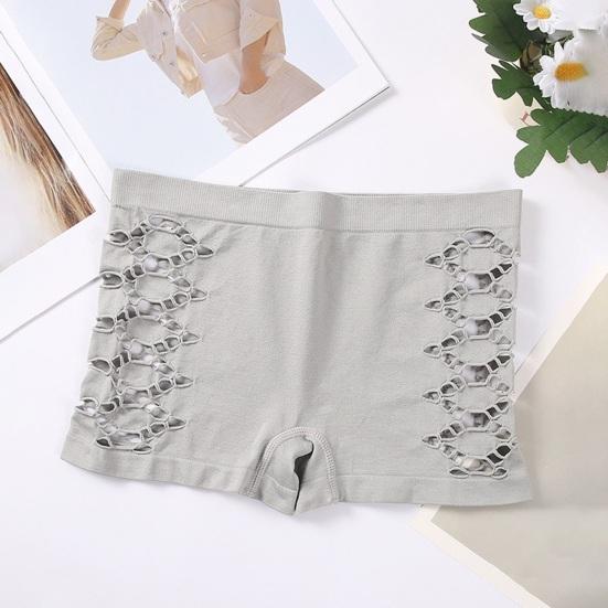 Damen Boy Shorts Unterwäsche No Show Nahtlos Seite Hohl Boxer Slips Sexy