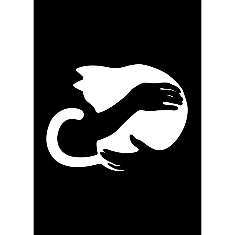 Funny Black Cat Poster Print Canvas Painting Minimalist Nordic Animal Wall Art Picture For Living Room Home Decoration Unframed