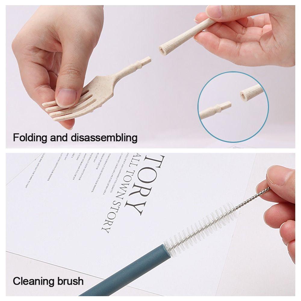 Camping Outdoor Tableware Knives Fork Spoon Chopsticks Straw Set Cutlery Set Dinnerware Set