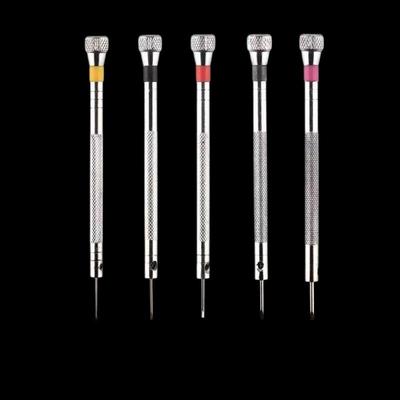 5PCS Set 0.8-1.6mm Steel Screwdriver For Watch Repairing Portable Watch Tools Band Removal With Mini Link Pins Watchmaker Tools