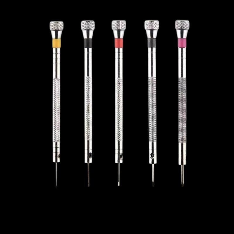 5PCS Set 0.8-1.6mm Steel Screwdriver For Watch Repairing Portable Watch Tools Band Removal With Mini Link Pins Watchmaker Tools