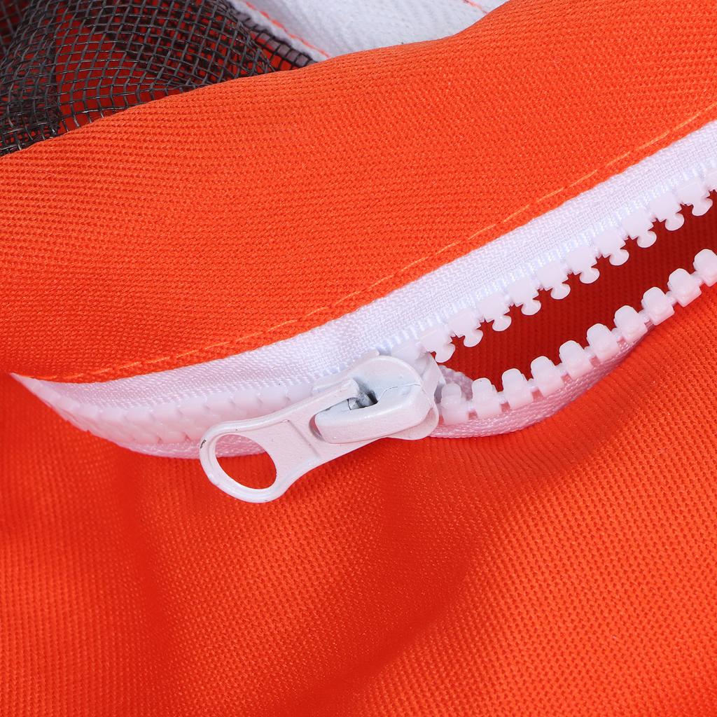 One Piece Beekeeping Suit with Veil Hood Children kids Beekeeping Protective Clothes(White M)