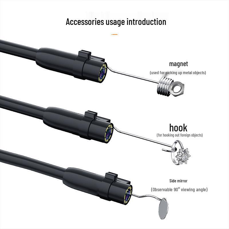 5.5mm HD Screen Handheld Car Detector, 8mm Lens Pipe Camera, Industrial Endoscope