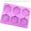 [C] 3D Handgemaakte Zeep Siliconen Vorm 6-Delige Bijen Vorm Siliconen Vorm DIY Handgemaakte Zeep Vorm Zelfgemaakte Honingraat DIY Taart Vorm