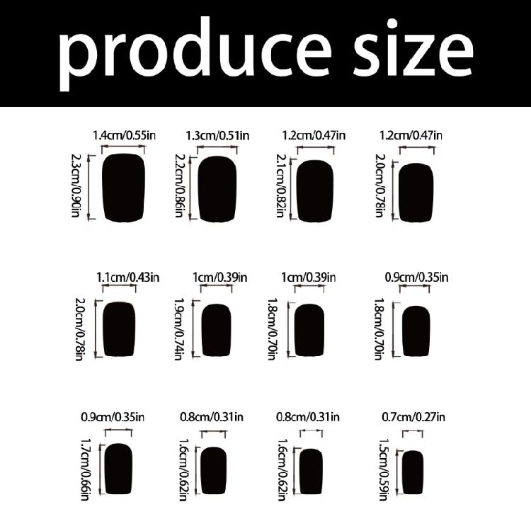 24 Stück Kurze Quadratische Falsche Nägel Press-On Nägel Künstliche Nägel Falsche Nägel Aufkleber Nägel Designs Französische Nagelspitzen Geschenke