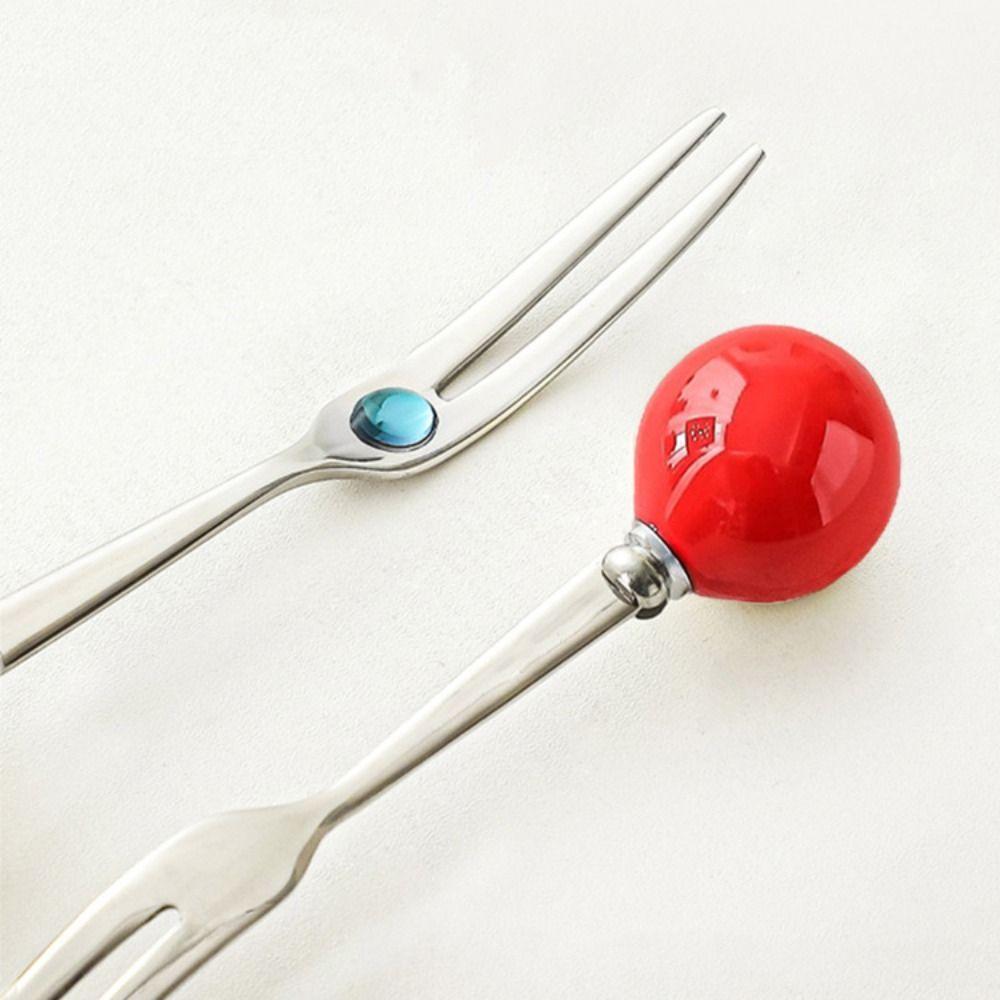 Storage Jar Dog Fruit Fork Set Cute Food Picks Dinnerware Puppy Fruit Stick  Picnic