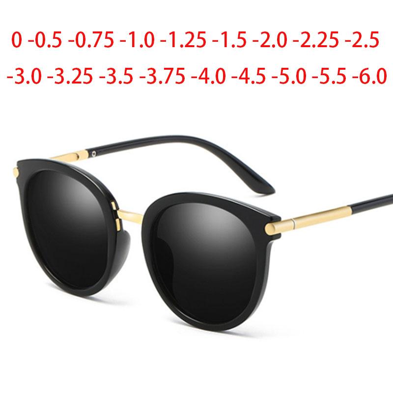 Round Retro Women Prescription Sunglasses Men Driving Mirror Gafas Fashion Myopia Eye Glasses -0.5 -1.0 -2.0 To -5.0