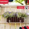 Balcony Flowerpot Box for Railing Terrace Rustic Brown 40cm