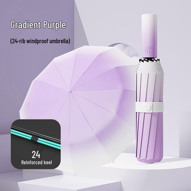Hongye 24-Rib Automatic Triple-Fold UV Umbrella