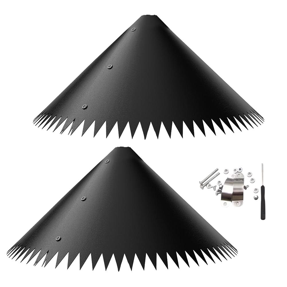 

2pcs 14/16/18inch Squirrel Baffle Squirrel Guard Outside Pole Mount Bird House Guard Bird Buddy Accessories for Bird Feeder Pole 14 inch