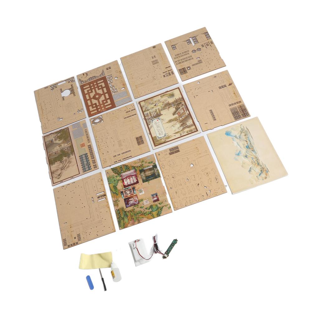 Book Nook Kit DIY Miniature Dollhouse Booknook Kit 3D Wooden Puzzle Bookend Bookshelf Insert Decor