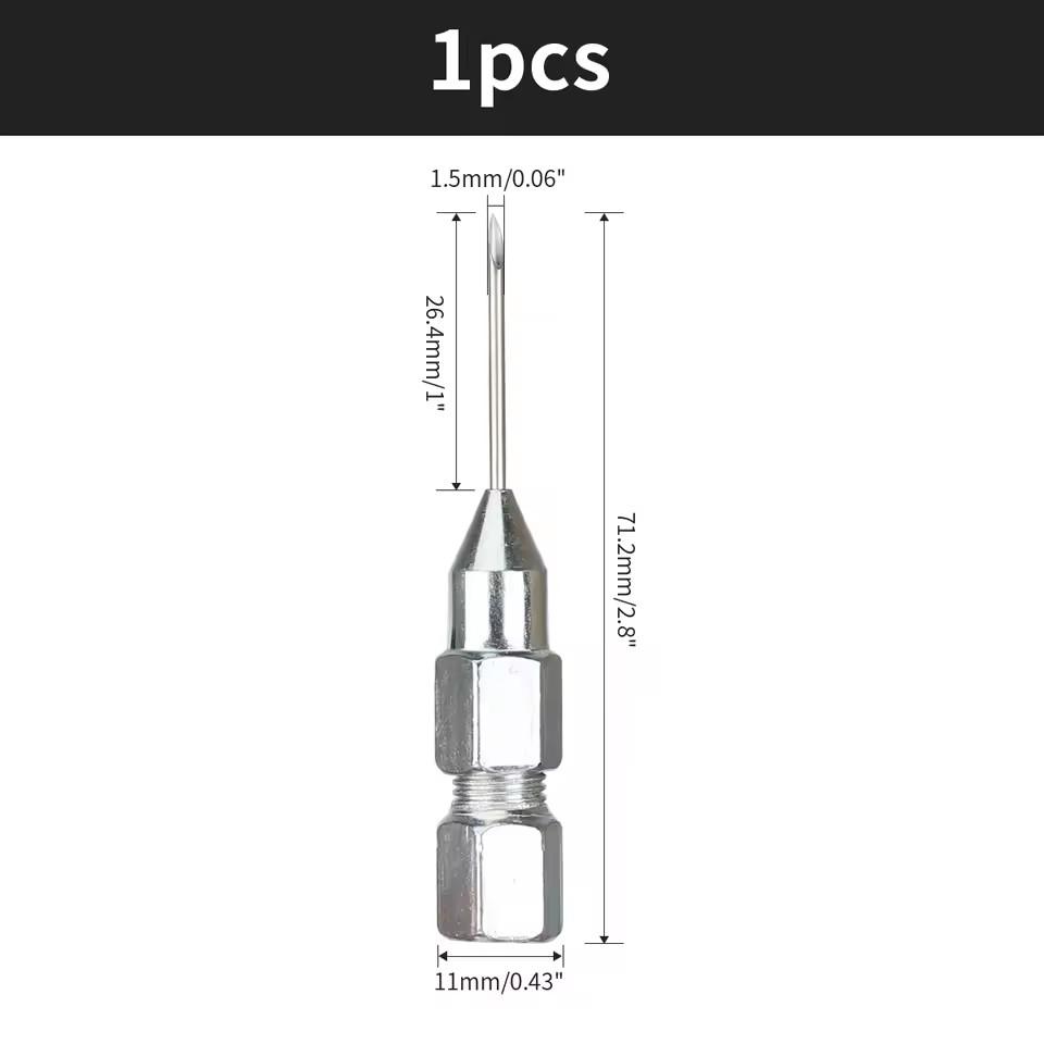 Car Grease Gun Needle Nose Nozzle Adaptor Lubricant Tip Oil Pump Syringe Repair Tool Accessory for Automotive Maintenance