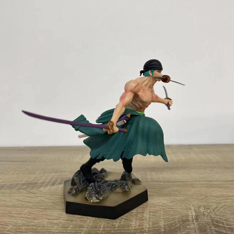 New One Piece Phantom Roronoa Zoro Style Anime Figure Model Statue Collection Desktop Gifts Handmade Model Action Figure