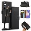 For Samsung Galaxy A35 5G Wallet Phone Case Shockproof TPU+PU Leather Flip Cover with Mirror,Strap