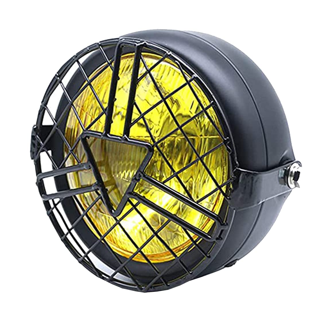 

Ranzek Universal Motorcycle Halogen Retro Cafe Racer Bobber Chopper CG125 Headlight Headlight Guard Headlight Bracket Headlamp, GN125, 6.5-inch + +