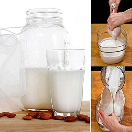 Milk Wine Nylon Tea Coffee Mesh Net Strainer Liquid Filter Bag Kitchen Tool