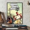 Modernes Videospiel G-Grand Theft Auto GTA5 Poster HD-Kunst selbstklebende Wand wasserdicht Zuhause Wohnzimmer Schlafzimmer Bar ästhetische Dekoration