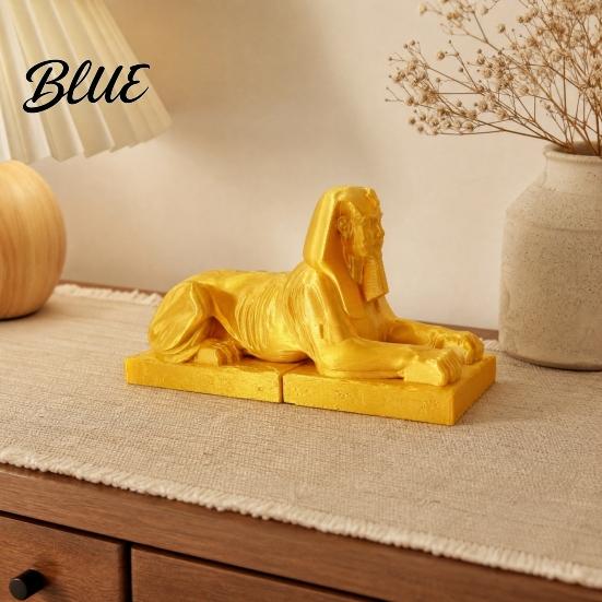 Egyptian Sphinx Figure Decor Vintage 3D Mini Printed Collectible Figurine Statue Golden Egypt Souvenir Ornament for Home Desktop Decoration