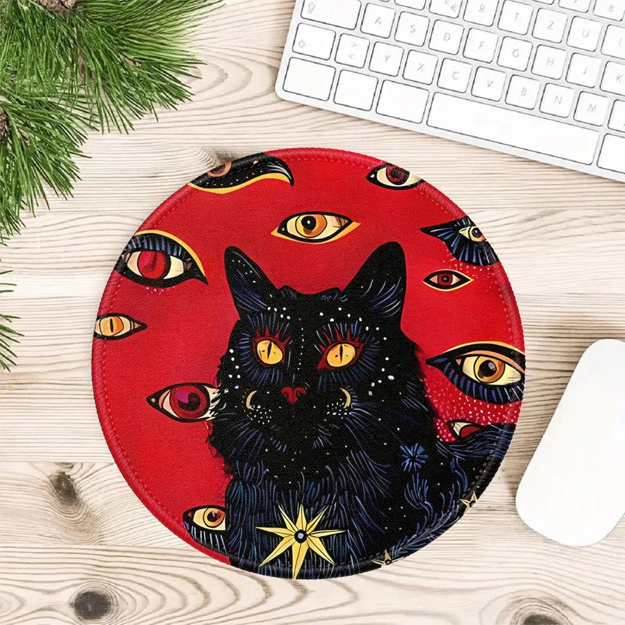 

Cool Dark Funny Cat 1pc Mouse Pad Keyboard Mouse Pad Computer Laptop Pad office Pad Desk accessories Game Console Pad Waterproof 200x200x2mm