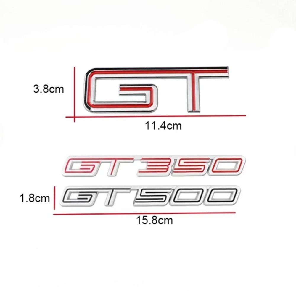 Metal Car Side Emblem Sticker Tail Trunk Badge Decal for GT GT350 GT500 S-helby Logo Fiesta Focus Mondeo Kuga Ranger M-ustang