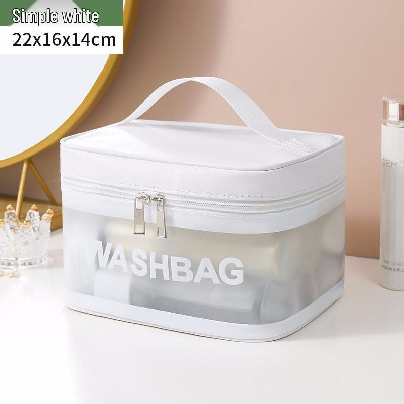 

Водонепроницаемая косметичка из ПУ высокой вместимости: Прозрачная, стильная сумочка для туалетных принадлежностей