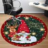 1pc Christmas Santa Chair Carpet for Office, Round Non Slip Durable Large Size Office Carpet, Suitable for Office