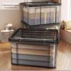 Zhichu Jumbo Translucent Grey Plastic Storage Organizer Box