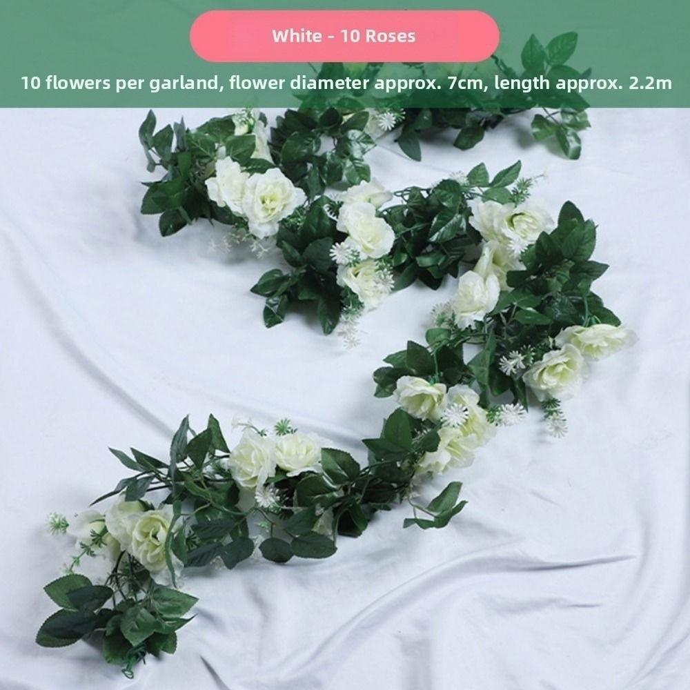 1.8/2.2M Simulated Rose Vine Silk 10 Styles Fake Vine Strips Flowers Outdoor Arch Ornament Artificial Flowers Vine