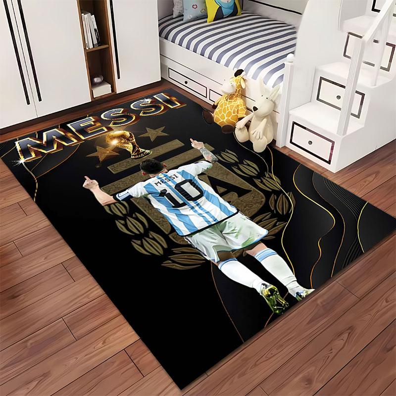 Messi Football Champion Carpet suitable as a non-slip mat for the living room or bedroom sofa