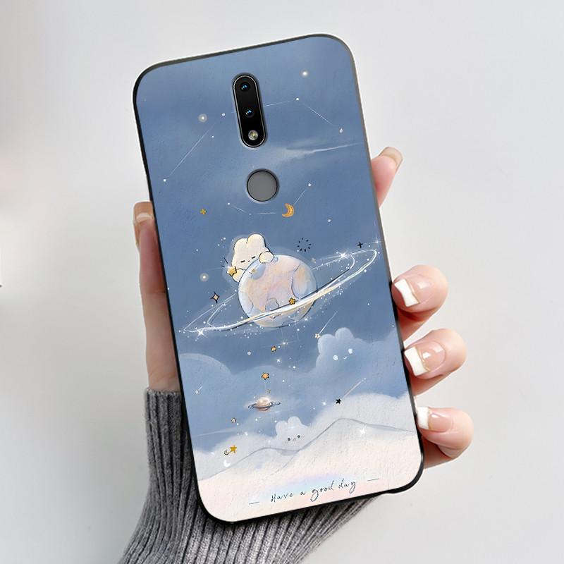 Cute Case For Nokia 4.2/Nokia 3/Nokia 3.1/Nokia3.2 Funda Capa Printing Shell Protective Cover Soft Silicone Cartoon Black Casing