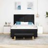 Box spring Bed with Headboard Black 190 x 140 cm Fabric